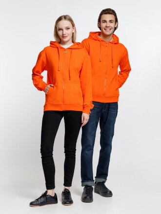 Толстовка на молнии с капюшоном Siverga 2.0, оранжевая Толстовка на молнии с капюшоном Siverga 2.0, оранжевая