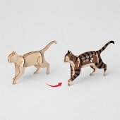 Деревянный 3d пазл Котик Деревянный 3d пазл Котик