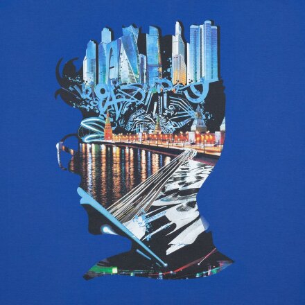 Футболка Moscow Boy, ярко-синяя Футболка Moscow Boy, ярко-синяя