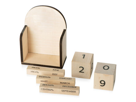 Настольный деревянный вечный календарь Настольный деревянный вечный календарь