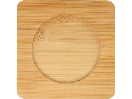 Стеклянный стакан Manti объемом 350 мл с двойными стенками и подставкой из бамбука, 2 шт. , natural Стеклянный стакан Manti объемом 350 мл с двойными стенками и подставкой из бамбука, 2 шт. , natural