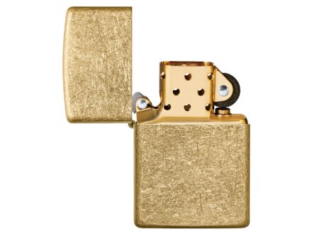Зажигалка ZIPPO Classic с покрытием Tumbled Brass, латунь/сталь, золотистая, матовая, 38x13x57 мм Зажигалка ZIPPO Classic с покрытием Tumbled Brass, латунь/сталь, золотистая, матовая, 38x13x57 мм