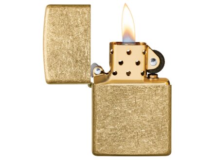 Зажигалка ZIPPO Classic с покрытием Tumbled Brass, латунь/сталь, золотистая, матовая, 38x13x57 мм Зажигалка ZIPPO Classic с покрытием Tumbled Brass, латунь/сталь, золотистая, матовая, 38x13x57 мм