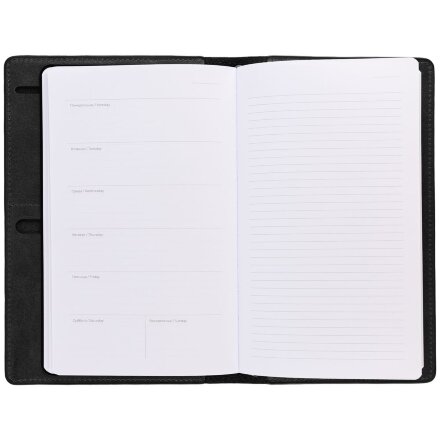 Еженедельник-портфолио Remini, недатированный, черный Еженедельник-портфолио Remini, недатированный, черный