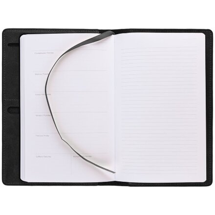 Еженедельник-портфолио Remini, недатированный, черный Еженедельник-портфолио Remini, недатированный, черный