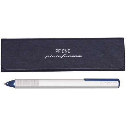 Ручка шариковая PF One, серебристая с синим Ручка шариковая PF One, серебристая с синим