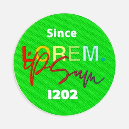 Наклейка тканевая Lunga Round, M, зеленый неон Наклейка тканевая Lunga Round, M, зеленый неон