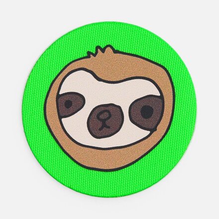 Наклейка тканевая Lunga Round, M, зеленый неон