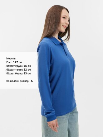 Рубашка поло с длинным рукавом Prime LSL, ярко-синяя (royal) Рубашка поло с длинным рукавом Prime LSL, ярко-синяя (royal)