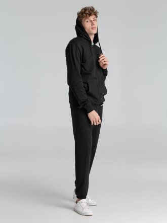 Толстовка на молнии с капюшоном Siverga 2.0, черная Толстовка на молнии с капюшоном Siverga 2.0, черная