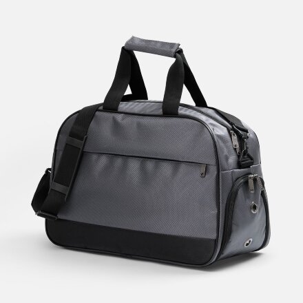 Спортивная сумка Atlantes, светло-серая с черным Спортивная сумка Atlantes, светло-серая с черным