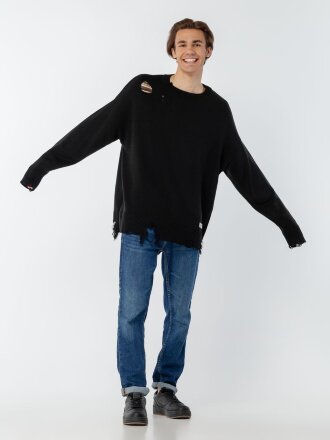 Джемпер оверсайз унисекс Grunge в сумке, черный Джемпер оверсайз унисекс Grunge в сумке, черный