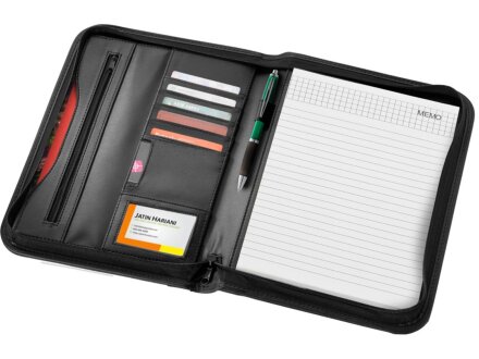 Папка A4 Ebony на молнии, черный Папка A4 Ebony на молнии, черный