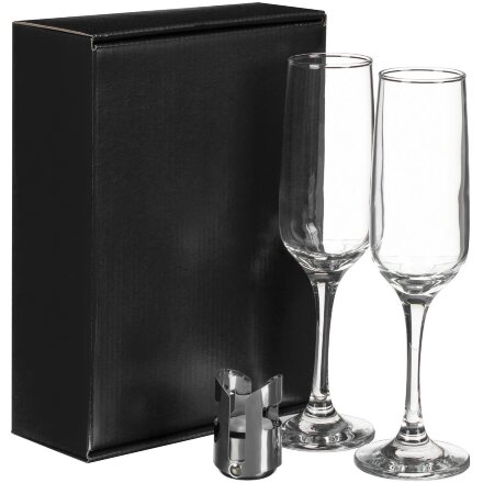 Набор для шампанского Isabella, в черной упаковке Набор для шампанского Isabella, в черной упаковке