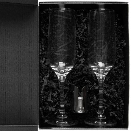 Набор для шампанского Isabella, в черной упаковке Набор для шампанского Isabella, в черной упаковке