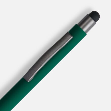 Ручка шариковая Atento Soft Touch со стилусом, зеленая Ручка шариковая Atento Soft Touch со стилусом, зеленая