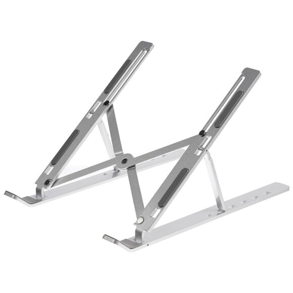 Подставка для ноутбука и планшета Scaffold Light ver.2, металлик с нанесением логотипа