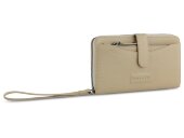 Кошелёк женский BUGATTI Elsa с ключницей, с RFID, песочного цвета, кожа/полиэстер, 18,7х3х10 см Кошелёк женский BUGATTI Elsa с ключницей, с RFID, песочного цвета, кожа/полиэстер, 18,7х3х10 см