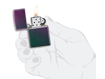 Зажигалка ZIPPO Classic с покрытием Iridescent, латунь/сталь, фиолетовая, матовая, 38x13x57 мм Зажигалка ZIPPO Classic с покрытием Iridescent, латунь/сталь, фиолетовая, матовая, 38x13x57 мм
