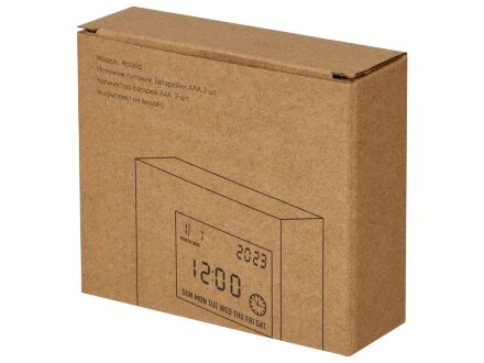 Настольные электронные мультифункциональные часы Rotatio с подсветкой, белый Настольные электронные мультифункциональные часы Rotatio с подсветкой, белый