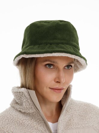 Панама Bucket двусторонняя утепленная, хаки с бежевым Панама Bucket двусторонняя утепленная, хаки с бежевым