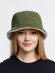 Панама Bucket двусторонняя утепленная, хаки с бежевым с нанесением логотипа