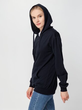 Толстовка на молнии с капюшоном Siverga 2.0, темно-синяя Толстовка на молнии с капюшоном Siverga 2.0, темно-синяя
