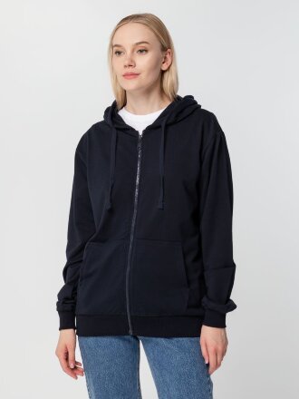 Толстовка на молнии с капюшоном Siverga 2.0, темно-синяя Толстовка на молнии с капюшоном Siverga 2.0, темно-синяя