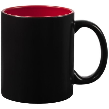Кружка-хамелеон On Display, матовая, черная с красным Кружка-хамелеон On Display, матовая, черная с красным
