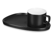 Чайная пара Brighton : блюдце овальное, чашка, коробка, черный Чайная пара Brighton : блюдце овальное, чашка, коробка, черный