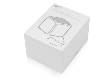 Портативная колонка Cube с подсветкой, красный