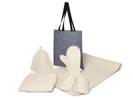 Банный набор с килтом Healing, мужской, белый