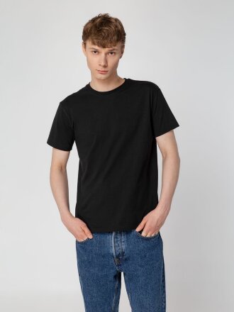 Футболка унисекс T-Bolka 160, черная Футболка унисекс T-Bolka 160, черная