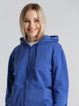 Толстовка на молнии с капюшоном Siverga 2.0, ярко-синяя Толстовка на молнии с капюшоном Siverga 2.0, ярко-синяя