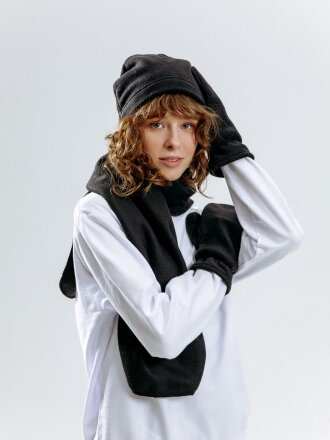 Варежки Fleecy, черные Варежки Fleecy, черные