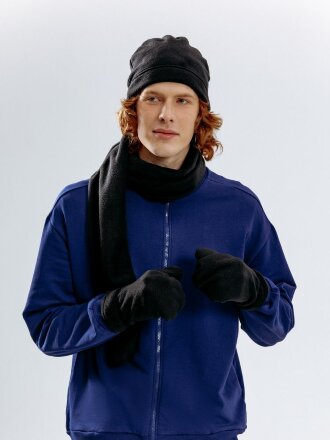 Варежки Fleecy, черные Варежки Fleecy, черные