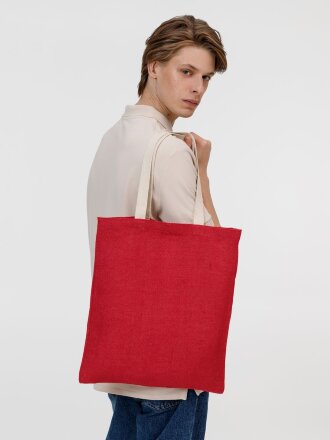 Холщовая сумка на плечо Juhu, красная Холщовая сумка на плечо Juhu, красная