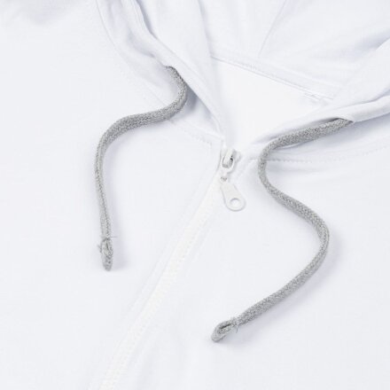 Толстовка на молнии с капюшоном Unit Siverga Heavy, белая