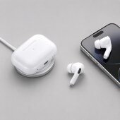 Беспроводные наушники с микрофоном Air Pro 2, TWS, BT 5.3, 300 мАч, QI, белый, Deppa Беспроводные наушники с микрофоном Air Pro 2, TWS, BT 5.3, 300 мАч, QI, белый, Deppa