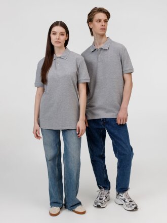 Рубашка поло унисекс Pacific, серый меланж Рубашка поло унисекс Pacific, серый меланж