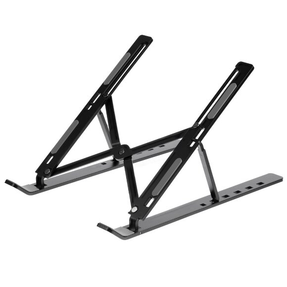 Подставка для ноутбука и планшета Scaffold Light ver.2, черная с нанесением логотипа
