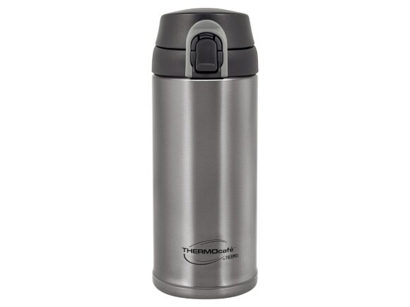 Термос из нерж. стали тм ThermoCafe TC-350T (Dark Grey), 0.35L, серый с нанесением логотипа