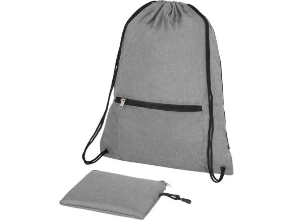 Складной рюкзак со шнурком Coss, heather medium grey