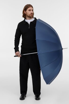 Зонт-трость Hit Golf, темно-синий Зонт-трость Hit Golf, темно-синий