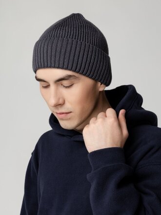 Шапка Hinge, темно-серая (графит) Шапка Hinge, темно-серая (графит)