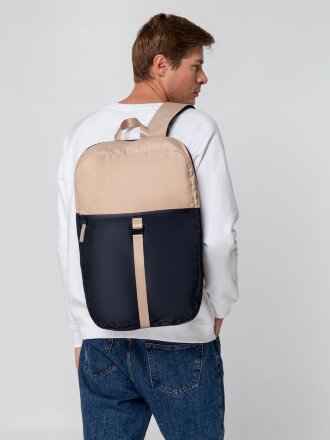 Рюкзак coolStuff, темно-синий с бежевым Рюкзак coolStuff, темно-синий с бежевым