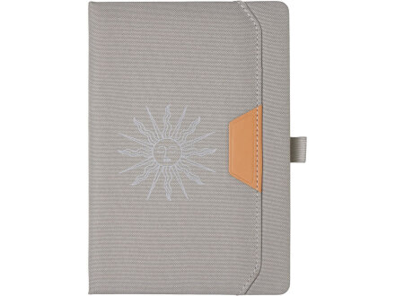Блокнот А5 из RPET Harvey, 80 листов FSC бумага, серый с термотрансфером