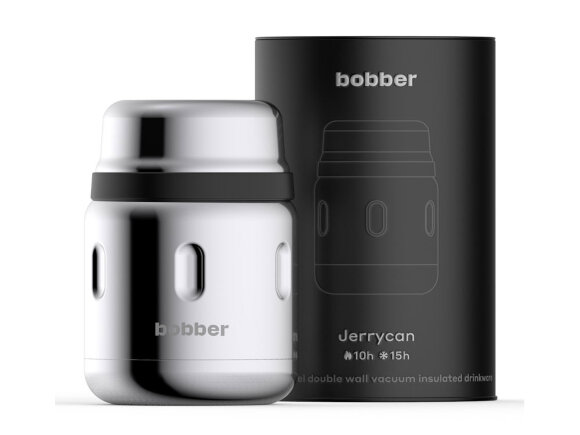 Термос для еды, вакуумный, бытовой, тм bobber. Объем 0.47 литра. Артикул Jerrycan-470 Glossy с нанесением логотипа