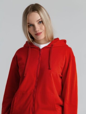 Толстовка на молнии с капюшоном Siverga 2.0, красная Толстовка на молнии с капюшоном Siverga 2.0, красная