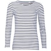 Футболка женская Marine Women, белая с темно-синим Футболка женская Marine Women, белая с темно-синим